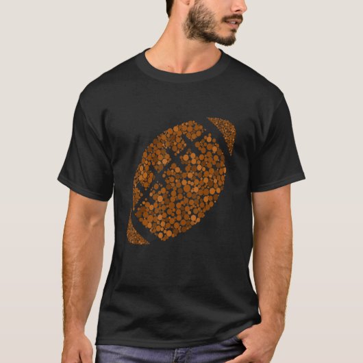 かわいいドット柄 サッカー好き プレーヤー 国際試合 Tシャツ (正面)