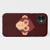 かわいいドット絵の猿の顔 Case-Mate iPhoneケース (裏面(横))
