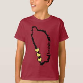かわいいドミニカ地図 Tシャツ