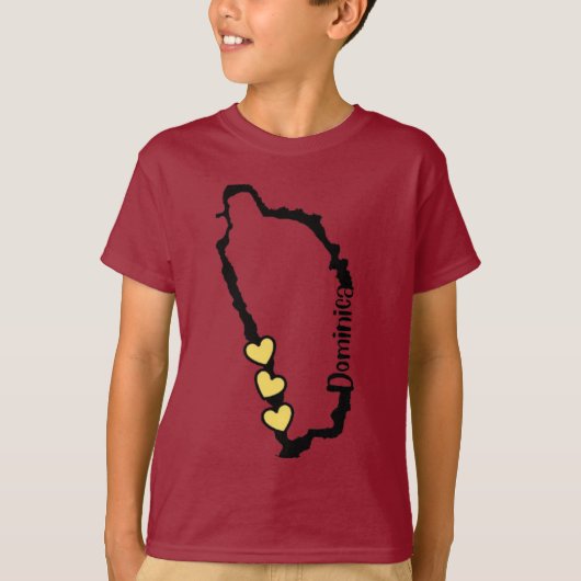 かわいいドミニカ地図 Tシャツ (正面)