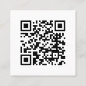 かわいいドライビングスクールインストラクターカードQRコード スクエア名刺 (裏面)