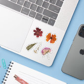 かわいいドライフラワースクラップブックアイディアクリエイティブ シール (ノートパソコンとiPhone)