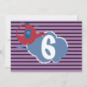 かわいいドライブバイ車パーティー 1歳の女の子の誕生日 招待状 (裏面)