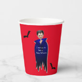 かわいいドラキュラハロウィーン 紙コップ (裏面)