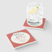 かわいいドラゴンがやってくる! 赤ちゃんドラゴンのベビーシャワー ストーンコースター (横)