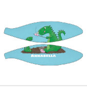 かわいいドラゴンがマシュマロを焼いている ミニバスケットボール (パネル)