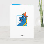 かわいいドラゴンとプレゼント誕生日カード カード (裏面)