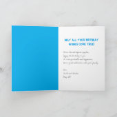 かわいいドラゴンとプレゼント誕生日カード カード (内部)