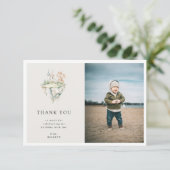 かわいいドラゴンのテーマの誕生日パーティーの写真 サンキューカード (スタンド正面)