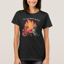 かわいいドラゴンのラブTシャツ