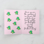 かわいいドラゴンの母の日グリーティングカード（名言付き） サンキューカード (内部)