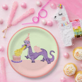 かわいいドラゴンの誕生日パーティー ペーパープレート (パーティー)