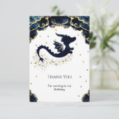 かわいいドラゴンの誕生日 サンキューカード (スタンド正面)
