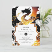 かわいいドラゴンの誕生日 招待状 (スタンド正面)