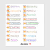 かわいいドラゴンカスタムの複数の名前のシール シール (シート)