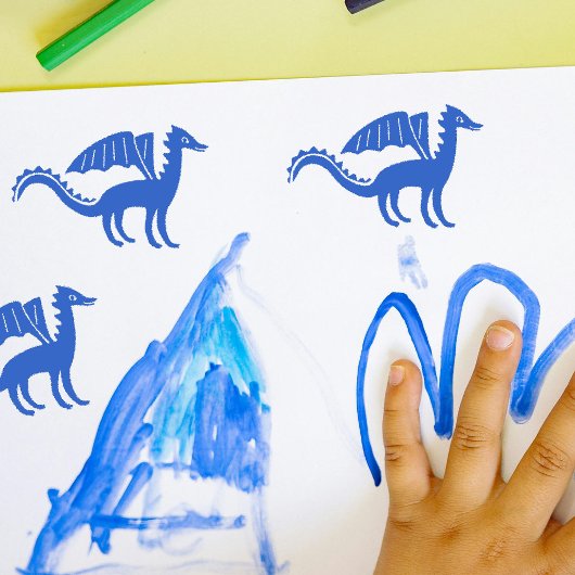 かわいいドラゴンスタンプ | 立ちポーズ ラバースタンプ