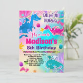 かわいいドラゴンズの誕生日パーティーへ誘う|過去記事 招待状 (スタンド正面)