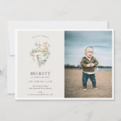 かわいいドラゴンテーマ誕生日パーティーの写真 招待状 (正面)