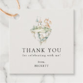 かわいいドラゴンテーマ誕生日会ありがとう フェイバータグ (正面)