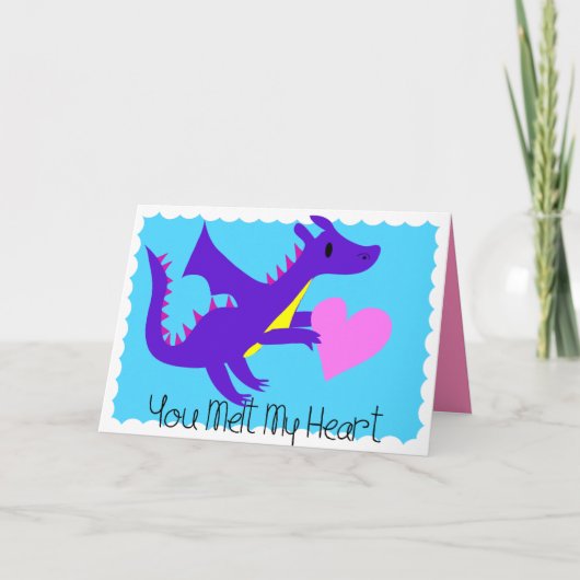 かわいいドラゴンバレンタインカードドラゴンバレンタイン シーズンカード (正面)