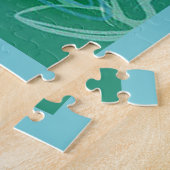 かわいいドラゴンフライかわいらしサマーモダンフローラアート ジグソーパズル (側面)