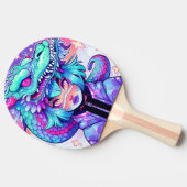 かわいいドラゴンヘアドレガールin気化波空 卓球ラケット (横)