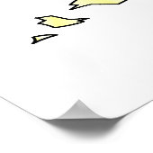 かわいいドラゴンベビーひび割れ卵 – 赤/黄 ポスター (角)