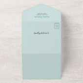 かわいいドラゴンベビーシャワー オールインワン招待状 (外側)