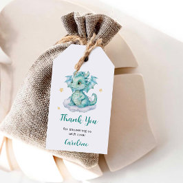 かわいいドラゴンベビーシャワー ギフトタグ