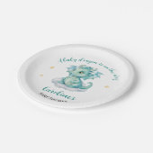 かわいいドラゴンベビーシャワー ペーパープレート (アングル)