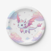かわいいドラゴンベビーシャワー ペーパープレート (正面)