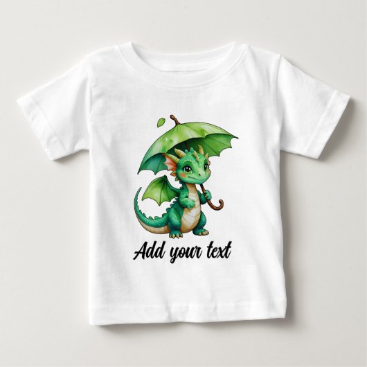 かわいいドラゴンベビーTシャツ ベビーTシャツ (正面)