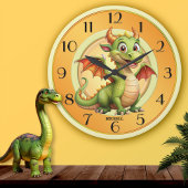 かわいいドラゴンマジカルファンタジーキッズ ラウンド壁時計