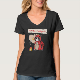 かわいいドラゴンマムブラックおもしろい引用文マザーズデイ Tシャツ