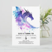 かわいいドラゴン子供の誕生日 招待状 (スタンド正面)
