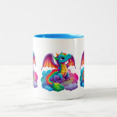 かわいいドラゴン漫画 ツートーンマグカップ (中央)