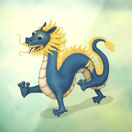 かわいいドラゴン2024中国の〔占星術の〕十二宮図動物 ウィンドウサイン (シート3)