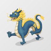 かわいいドラゴン2024中国の〔占星術の〕十二宮図動物 ウィンドウサイン (シート)