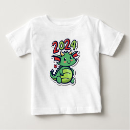 かわいいドラゴン2024 ベビーTシャツ