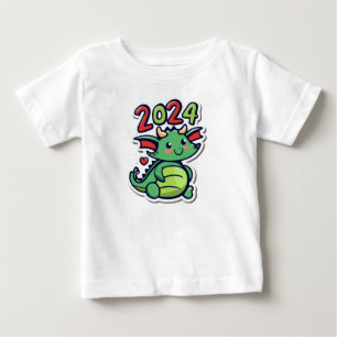 かわいいドラゴン2024 ベビーTシャツ