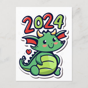 かわいいドラゴン2024 ポストカード