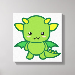かわいいドラゴン キャンバスプリント