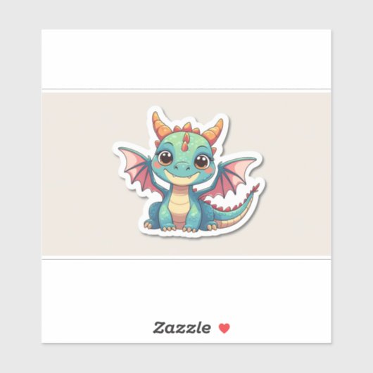 かわいいドラゴン ステッカー シール (シート)
