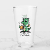 かわいいドラゴン ビールを飲む タンブラーグラス (裏面)
