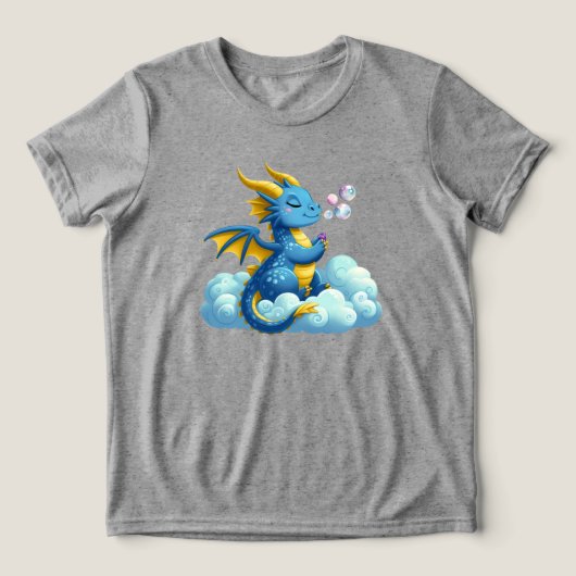 かわいいドラゴン+ファンタジー トライブレンドＴシャツ (デザイン正面)