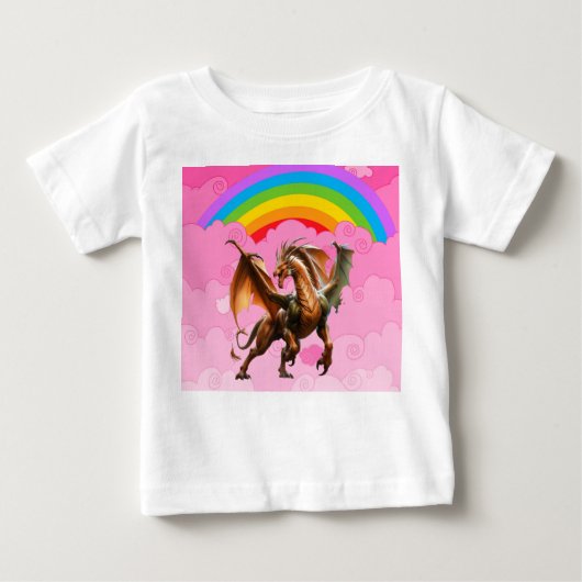 かわいいドラゴン ベビーTシャツ (正面)