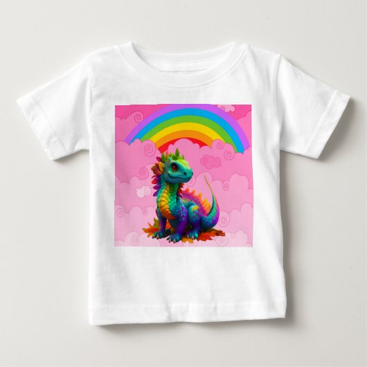かわいいドラゴン ベビーTシャツ (正面)