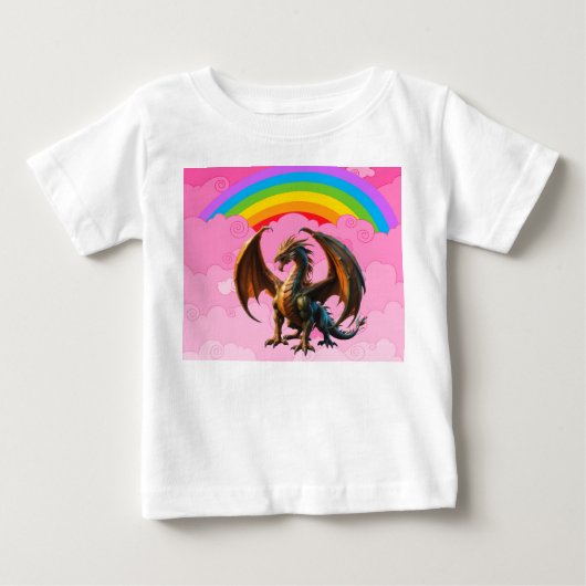 かわいいドラゴン ベビーTシャツ (正面)
