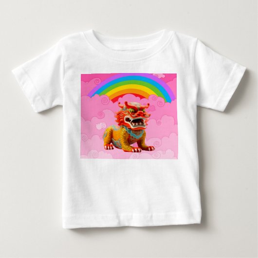 かわいいドラゴン ベビーTシャツ (正面)