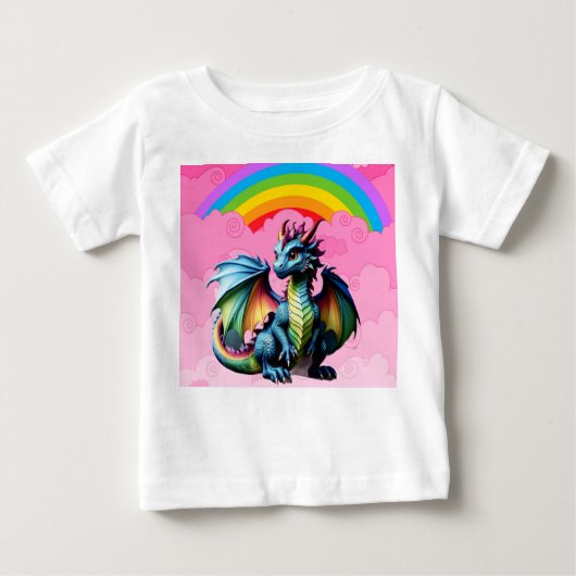 かわいいドラゴン ベビーTシャツ (正面)